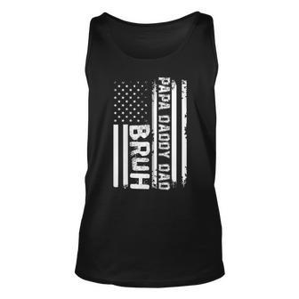 Papa Daddy Dad Bruh Fathers Day 4Th Of July Usa Vintage 2022 Zip Unisex Tank Top - Seseable