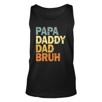 Papa Daddy Dad Bruh Fathers Day Unisex Tank Top | Mazezy
