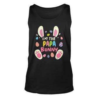 Papa Easter Matching Family Party Bunny Face Costume Unisex Tank Top | Mazezy