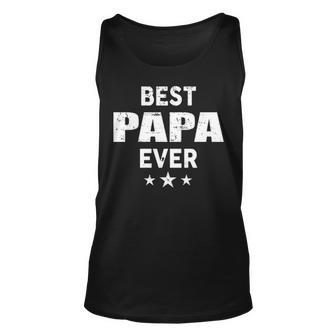 Papa Grandpa Gift Best Papa Ever Unisex Tank Top - Seseable