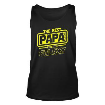 Papa The Best In The Galaxy Gift Unisex Tank Top | Mazezy