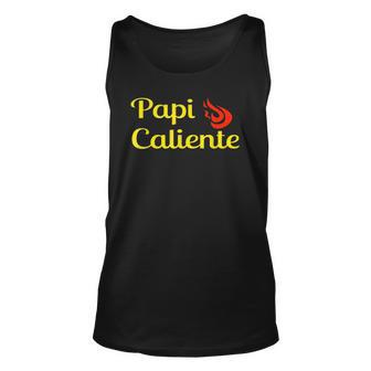 Papi Caliente Hot Daddy Spanish Fire Camiseta Unisex Tank Top | Mazezy