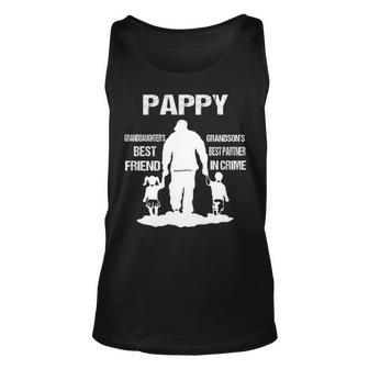 Pappy Grandpa Gift Pappy Best Friend Best Partner In Crime Unisex Tank Top - Seseable