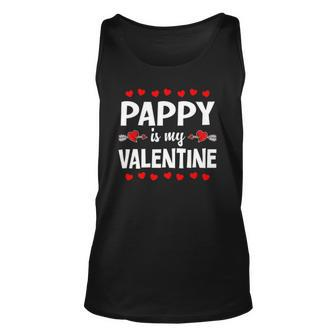 Pappy Is My Valentine Heart Love Funny Matching Family Unisex Tank Top | Mazezy DE
