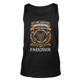 Parkinson Name Gift Parkinson Brave Heart Unisex Tank Top - Seseable