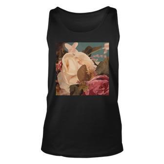 Pastel Roses Scandinavian Art Modern Art Minimalistic Blush Pink Unisex Tank Top | Favorety UK