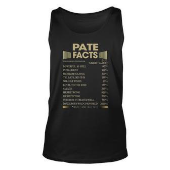 Pate Name Gift Pate Facts Unisex Tank Top - Seseable