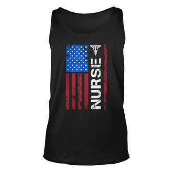 Patriotic Nurse 4Th Of July American Flag Independence Day V3 Unisex Tank Top - Seseable