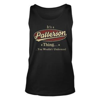 Patterson Shirt Personalized Name Gifts T Shirt Name Print T Shirts Shirts With Name Patterson Unisex Tank Top - Seseable