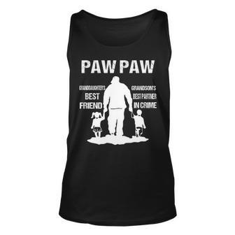 Paw Paw Grandpa Gift Paw Paw Best Friend Best Partner In Crime V2 Unisex Tank Top - Seseable