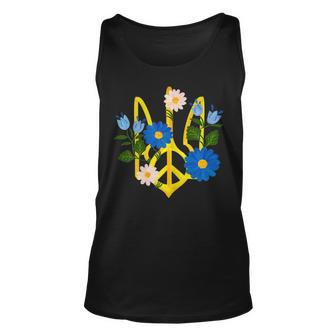 Peace In The Crest Of Ukraine Peace And Solidarity For Ukraine Unisex Tank Top | Favorety AU