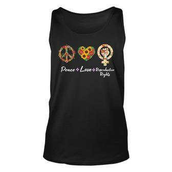 Peace Love Reproductive Rights Feminist Feminism Pro Choice Unisex Tank Top - Monsterry