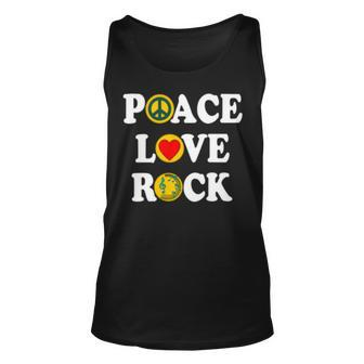 Peace Love Rock V2 Unisex Tank Top - Monsterry