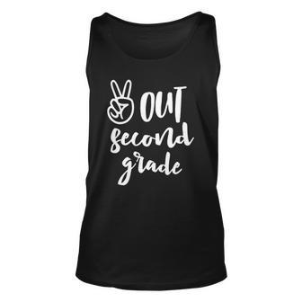 Peace Out Second Grade - Last Day Of School 2Nd Grad Unisex Tank Top | Mazezy