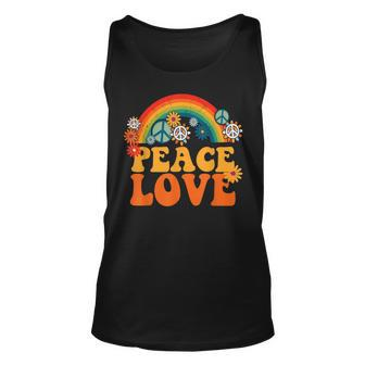 Peace Sign Love 60S 70S Tie Dye Hippie Halloween Costume V2 Unisex Tank Top - Seseable