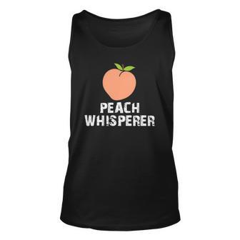 Peach Lover Clothing Peach Whisperer Fruit Apparel Unisex Tank Top | Mazezy