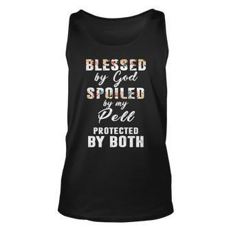 Pell Name Gift Blessed By God Spoiled By My Pell Unisex Tank Top - Seseable