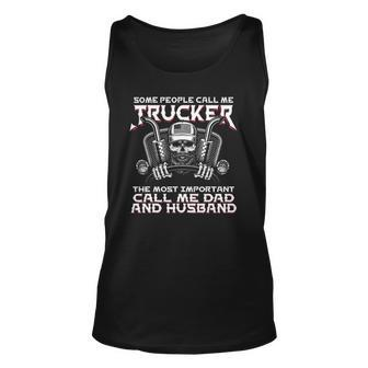 Mens Some People Call Me Trucker Truck Driver Dad Husband Tank Top | Mazezy