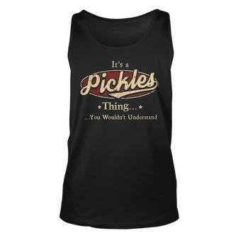 Pickles Shirt Personalized Name Gifts T Shirt Name Print T Shirts Shirts With Name Pickles Unisex Tank Top - Seseable
