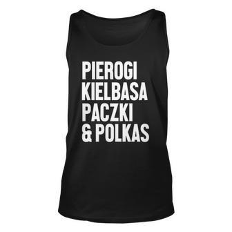 Pierogi Kielbasa Paczki Polka Music Polish Unisex Tank Top | Mazezy