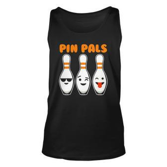 Pin Pals Cute Funny Bowling Unisex Tank Top | Mazezy