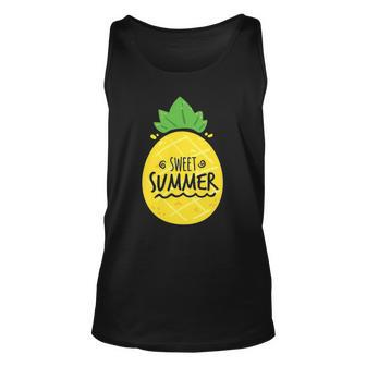 Pineapple Summer Funny Sweet Summer Hello Break Vacation Unisex Tank Top | Mazezy