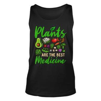 Plants Are The Best Medicine Vegan Health Wfpbd Vegetarian Unisex Tank Top - Thegiftio UK