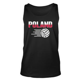 Womens Poland Volleyball Lovers Jersey Polish Flag Sport Fans Tank Top | Mazezy