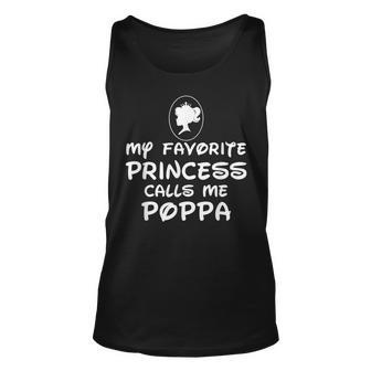 Poppa Gift My Favorite Princess Calls Me Poppa Unisex Tank Top - Thegiftio UK