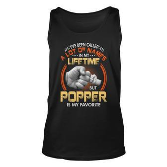 Popper Grandpa Gift A Lot Of Name But Popper Is My Favorite Unisex Tank Top - Seseable