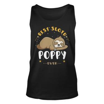 Poppy Grandpa Gift Best Sloth Poppy Ever Unisex Tank Top - Seseable