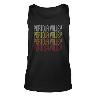 Portola Valley Ca Vintage Style California Unisex Tank Top | Mazezy