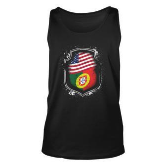 Portuguese American Flags Of Portugal And America Unisex Tank Top | Mazezy