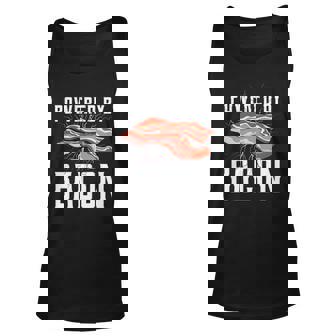 Powered By Bacon For Meat Lovers Keto Bacon Unisex Tank Top | Mazezy