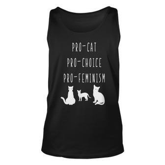 Pro Cat Pro Choice Pro Feminism Cat Lady Cat Mom Political Unisex Tank Top - Seseable