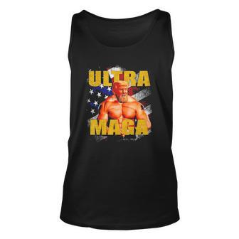 Pro-Trump Trump Muscle Ultra Maga American Muscle Unisex Tank Top | Mazezy