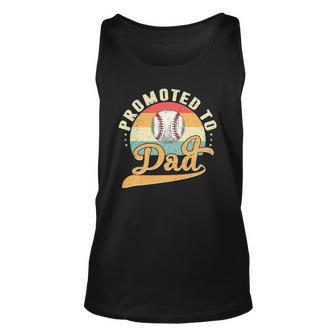 Mens Promoted To Daddy Expecting Soon To Be Dad Father Baseball Tank Top | Mazezy
