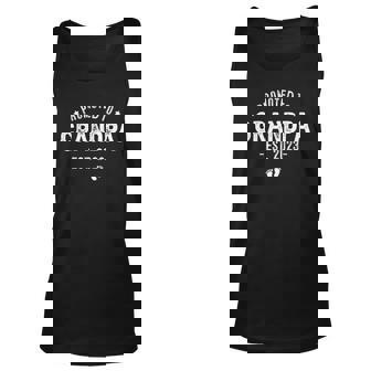 Mens Promoted To Grandpa 2023 Soon To Be Grandfather New Grandpa Tank Top | Mazezy