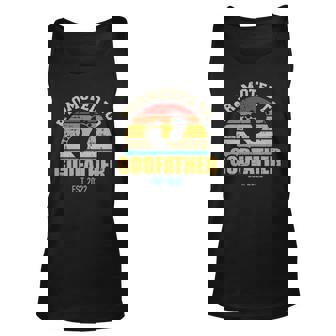 Promoted To Godfather 2022 Vintage Retro Unisex Tank Top | Mazezy