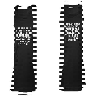 Promoted To Papa 2021 Funny Gift For New Dad First Time Dad Unisex Tank Top | Mazezy