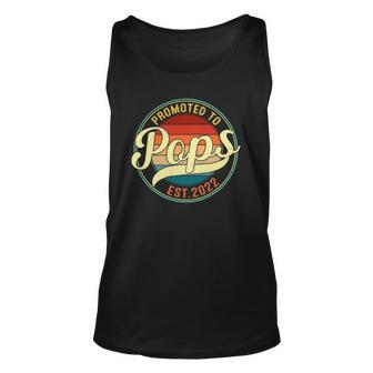 Promoted To Pops Est 2022 Soon To Be Pregnancy Announcement Unisex Tank Top | Mazezy