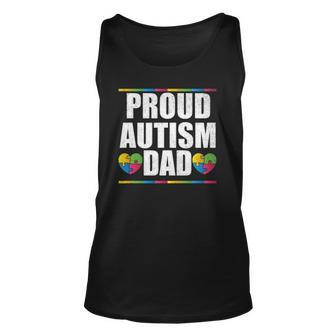 Proud Autism Dad Father Of Autistic Child Unisex Tank Top | Mazezy