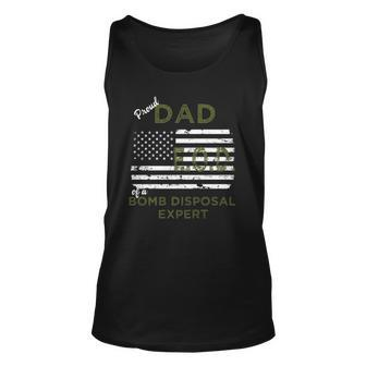 Proud Dad Of A Bomb Disposal Expert Eod Flag Unisex Tank Top | Mazezy
