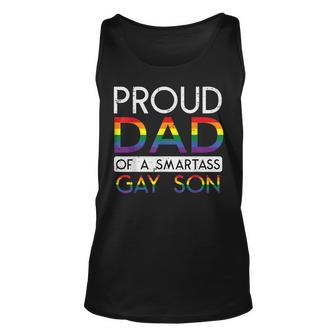 Proud Dad Of A Gay Son Pride Straight Ally Lgbtq Month Men Unisex Tank Top - Thegiftio UK