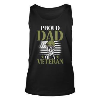 Proud Dad Of A Veteran Patrioticic Memorial Day 4Th Of July Unisex Tank Top - Seseable