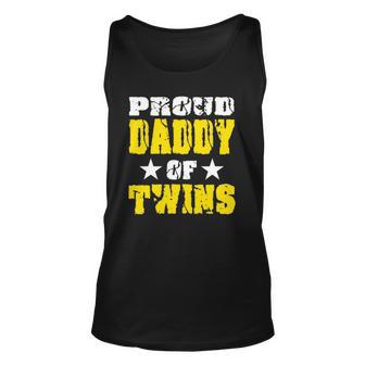 Proud Daddy Of Twins Dad Father Unisex Tank Top | Mazezy