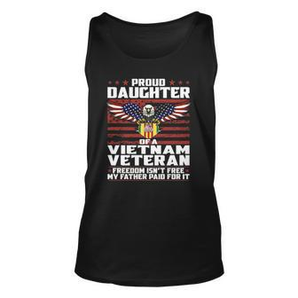 Proud Daughter Of A Vietnam Veteran Patriotic Family Unisex Tank Top | Mazezy