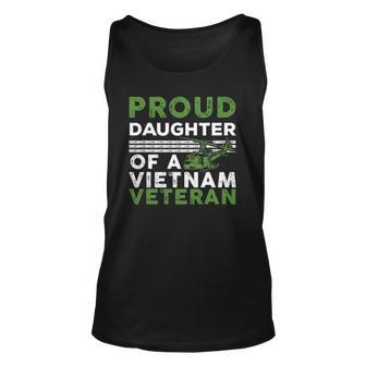 Proud Daughter Of A Vietnam Veteran War Soldier Unisex Tank Top | Mazezy
