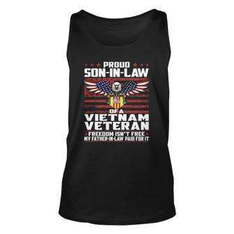 Proud Son In Law Of A Vietnam Veteran Patriotic Gift Unisex Tank Top | Mazezy UK