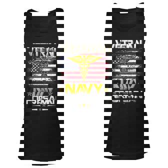 Proud Veteran Navy Corpsman V2 Unisex Tank Top - Thegiftio UK
